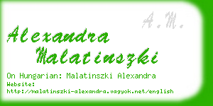 alexandra malatinszki business card